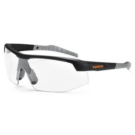 ERGODYNE SKOLL Clear Lens Matte Black Safety Glasses 59000